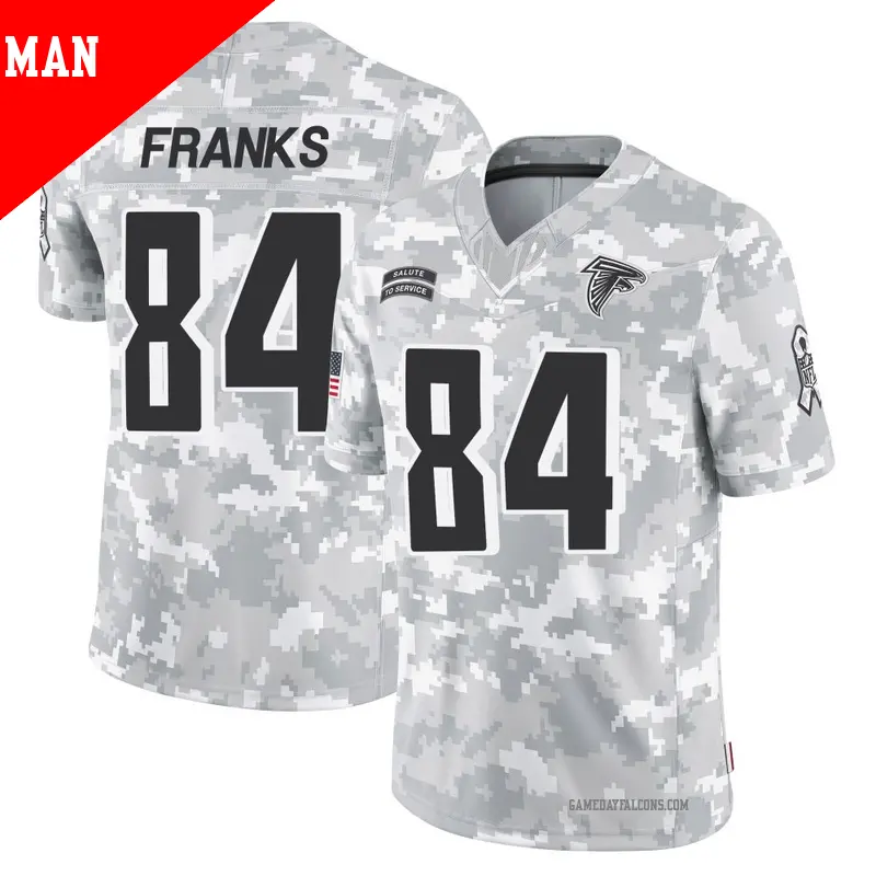 Men's ＃84 Feleipe Franks Atlanta Falcons Limited Arctic Camo 2024 Salute to Service Jersey